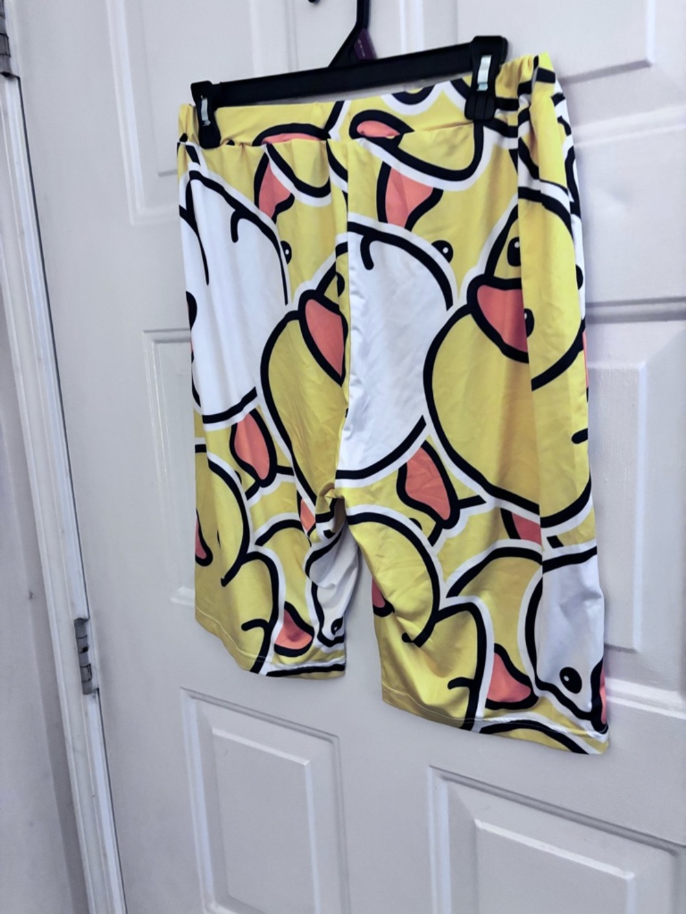 Novelty Yellow Duck Print Shorts